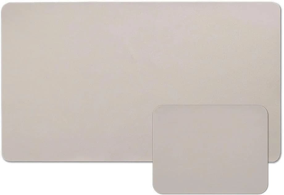 ZELLER PRESENT Schreibtischunterlage inkl. Mousepad Creme Kunstleder