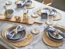 ZELLER PRESENT Platzset Set 4-tlg. Oval Beige Natur Abwischbar Bild 4