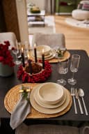 ZELLER PRESENT Platzset Set 4-tlg. Oval Beige Natur Abwischbar Bild 5