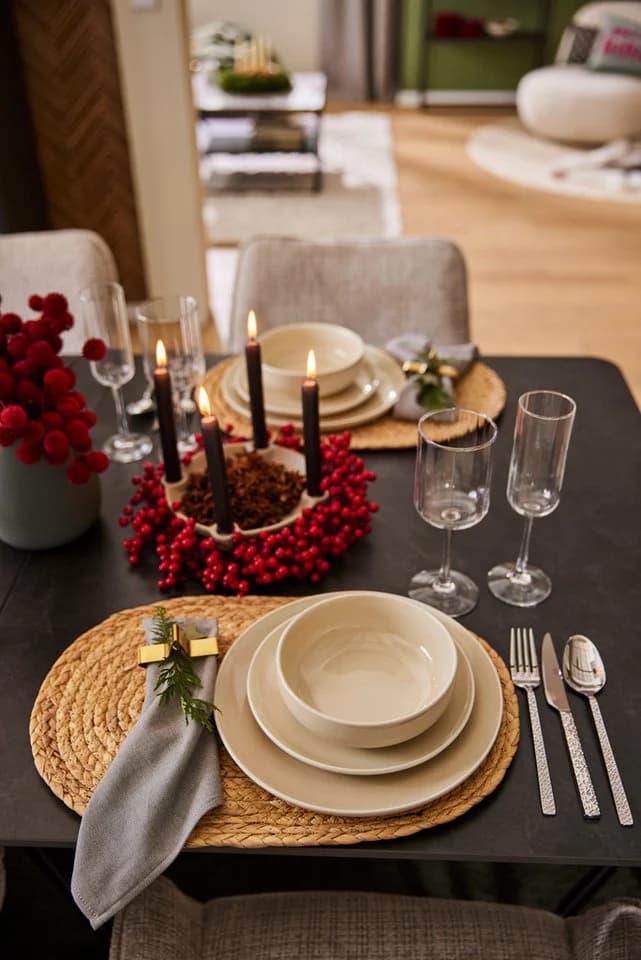 ZELLER PRESENT Platzset Set 4-tlg. Oval Beige Natur Abwischbar - Bild 5
