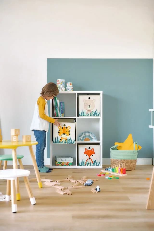 Zeller Present Aufbewahrungsbox Animals Set 3-teilig Beige Vlies