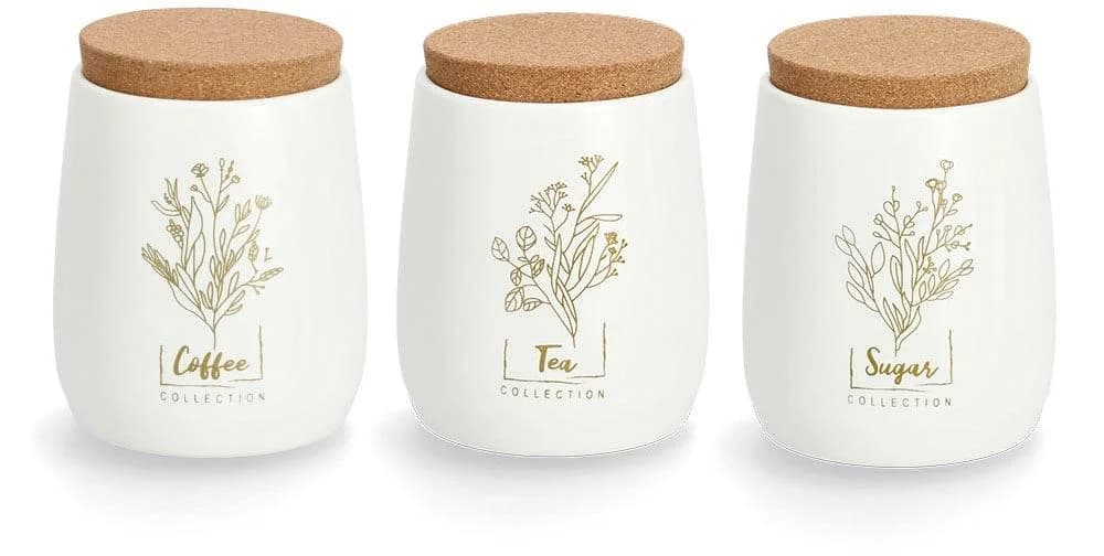 ZELLER Vorratsdose PRESENT "Flowers" Weiß Lebensmittelaufbewahrungsbehälter
