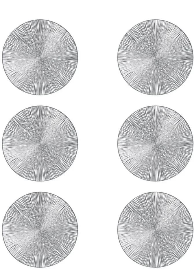 Zeller Present Platzset Silber Rund 38cm Festlich - Bild 2