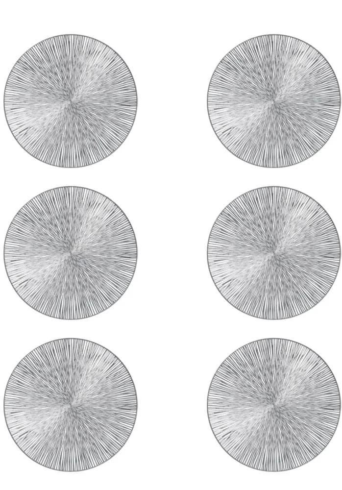 Zeller Present Platzset Silber Rund 38cm Festlich - Bild 3