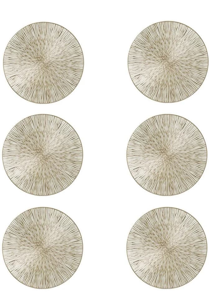 Zeller Present Platzset Gold Rund 38 cm Feierlicher Look - Bild 2