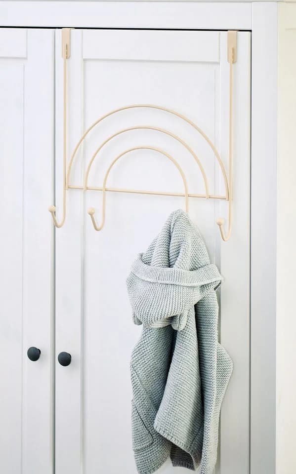 ZELLER Garderobenleiste PRESENT Beige Regenbogen Design 4 Haken