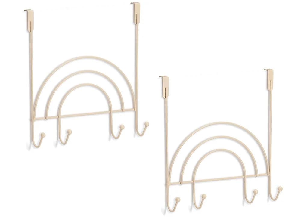 ZELLER Garderobenleiste PRESENT Beige Regenbogen Design 4 Haken - Bild 2