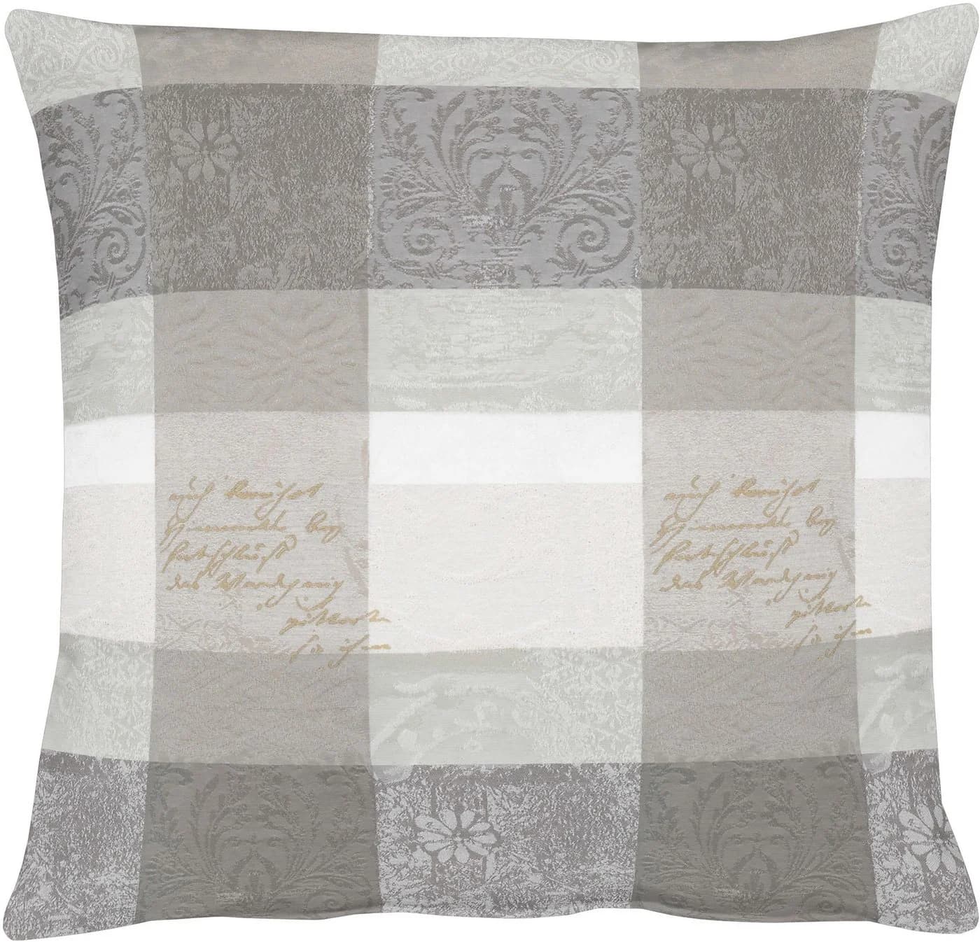 APELT Dekokissen Grau Jacquardmotiv 40x40 cm Polyester - Bild 2