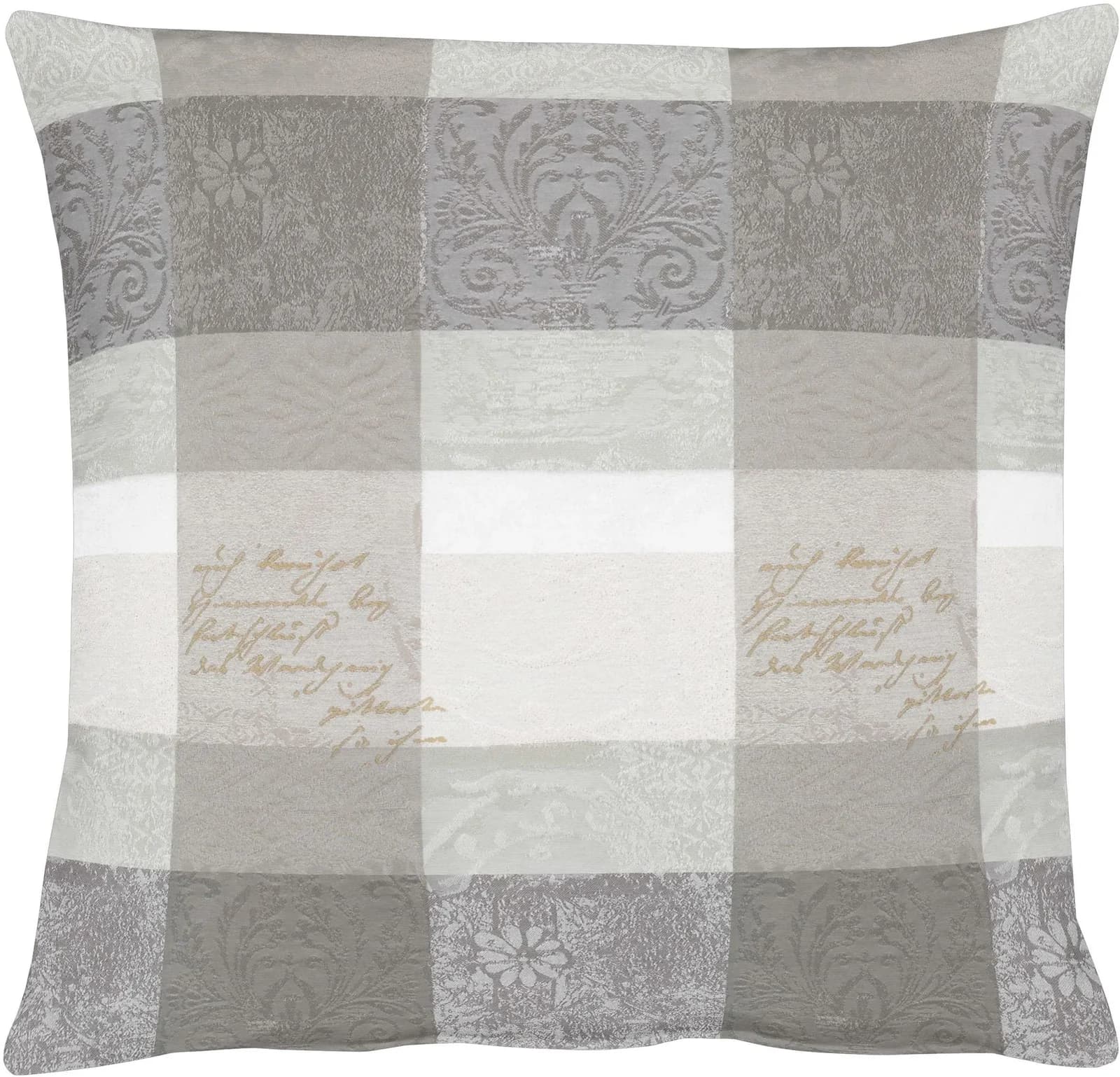 APELT Dekokissen Grau Jacquardmotiv 40x40 cm Polyester - Bild 3
