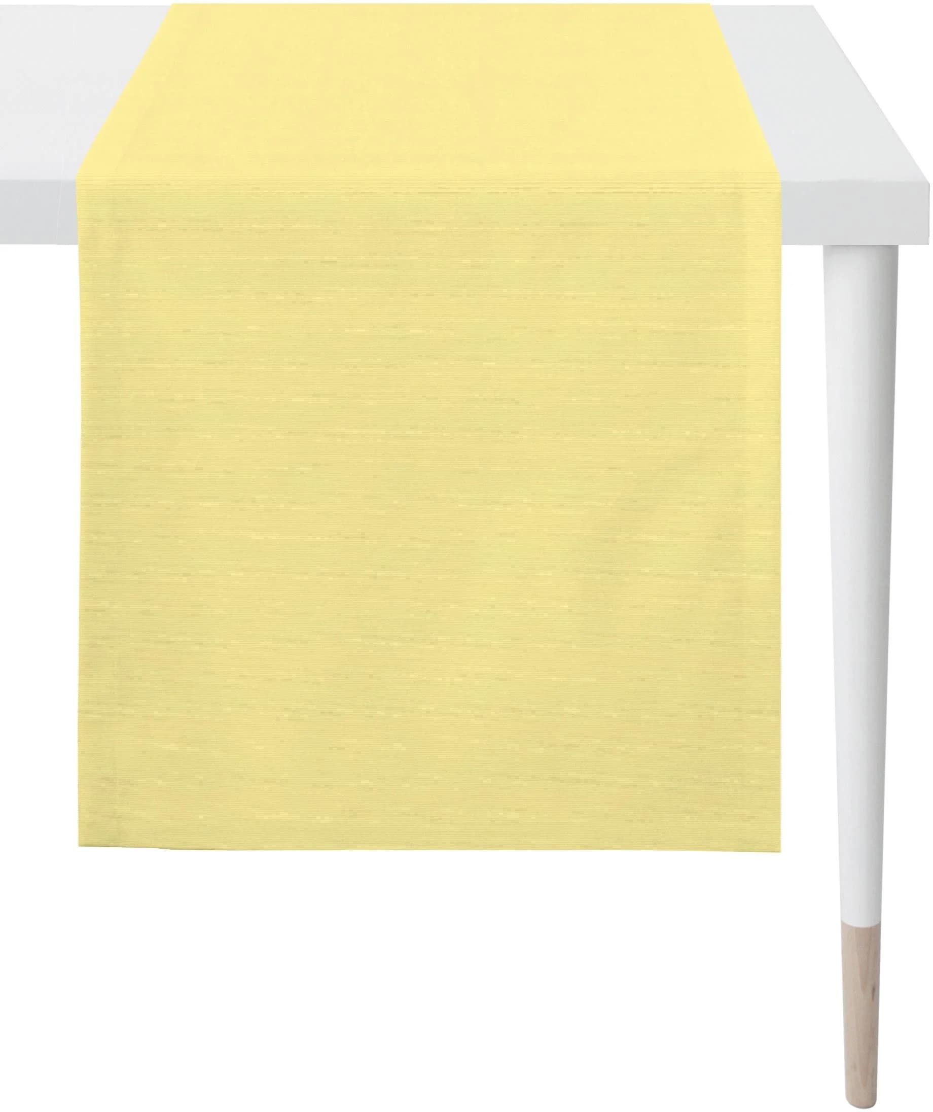 APELT Tischläufer 4362 Rips-Uni Gelb 45x135cm
