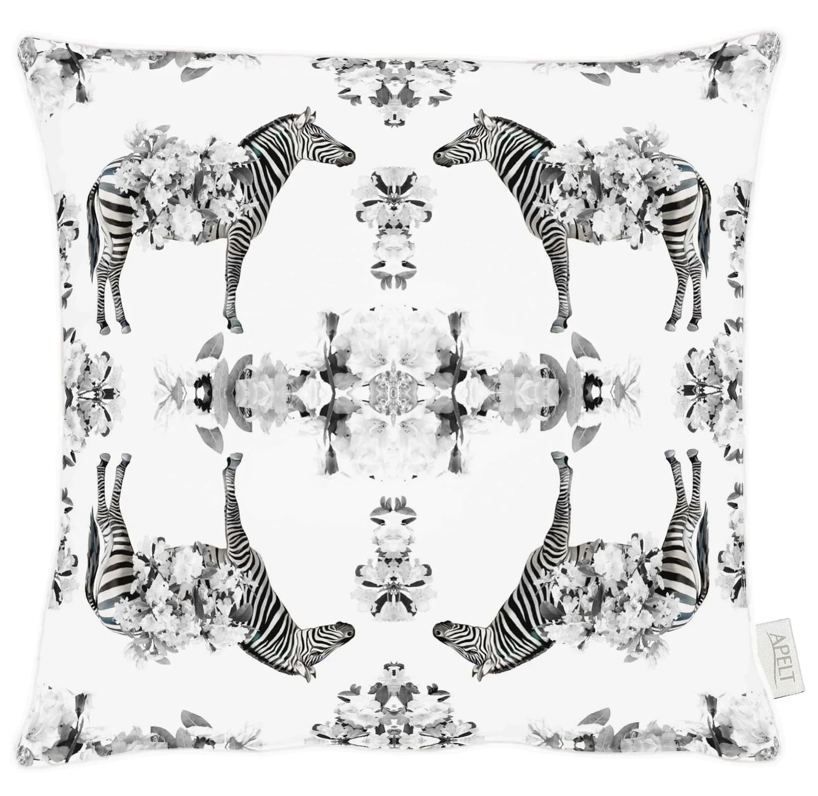 Dekokissen APELT Zebra Schwarz/Weiß 45x45 cm Polyester-Baumwolle