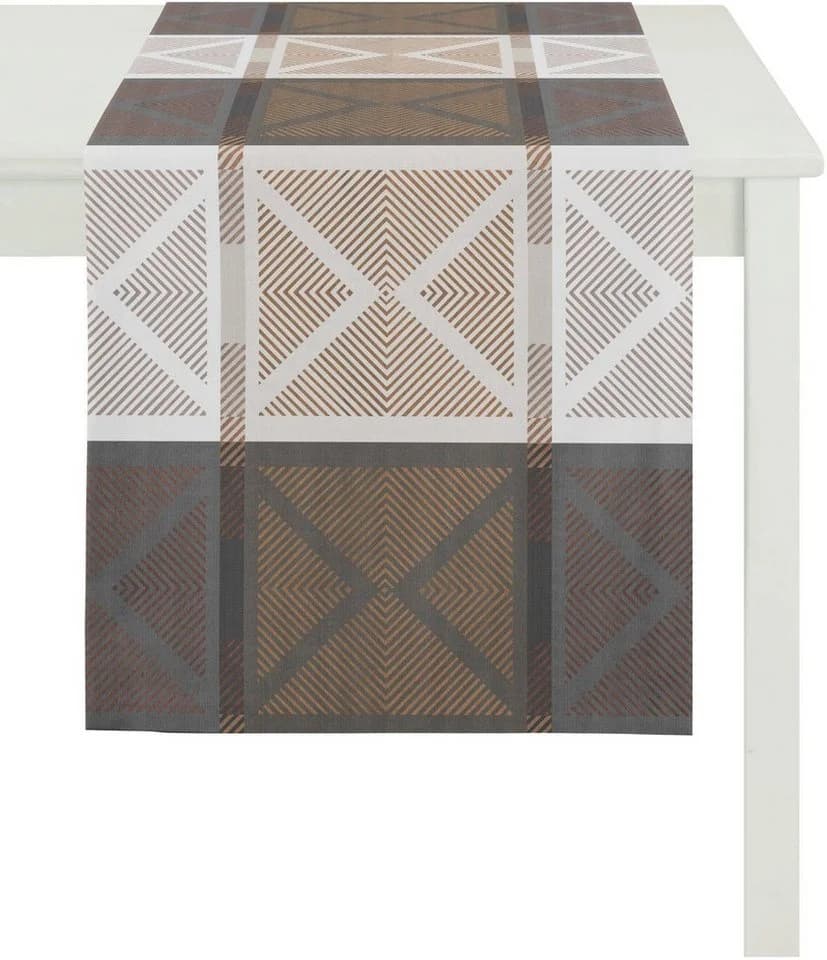 APELT Tischläufer Verona Loft Style Jacquard Beige Braun Grau - Bild 2