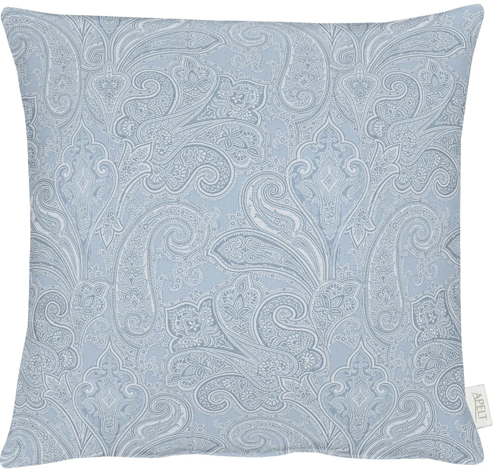 APELT Dekokissen 49x49 cm Blau Paisley Jacquard