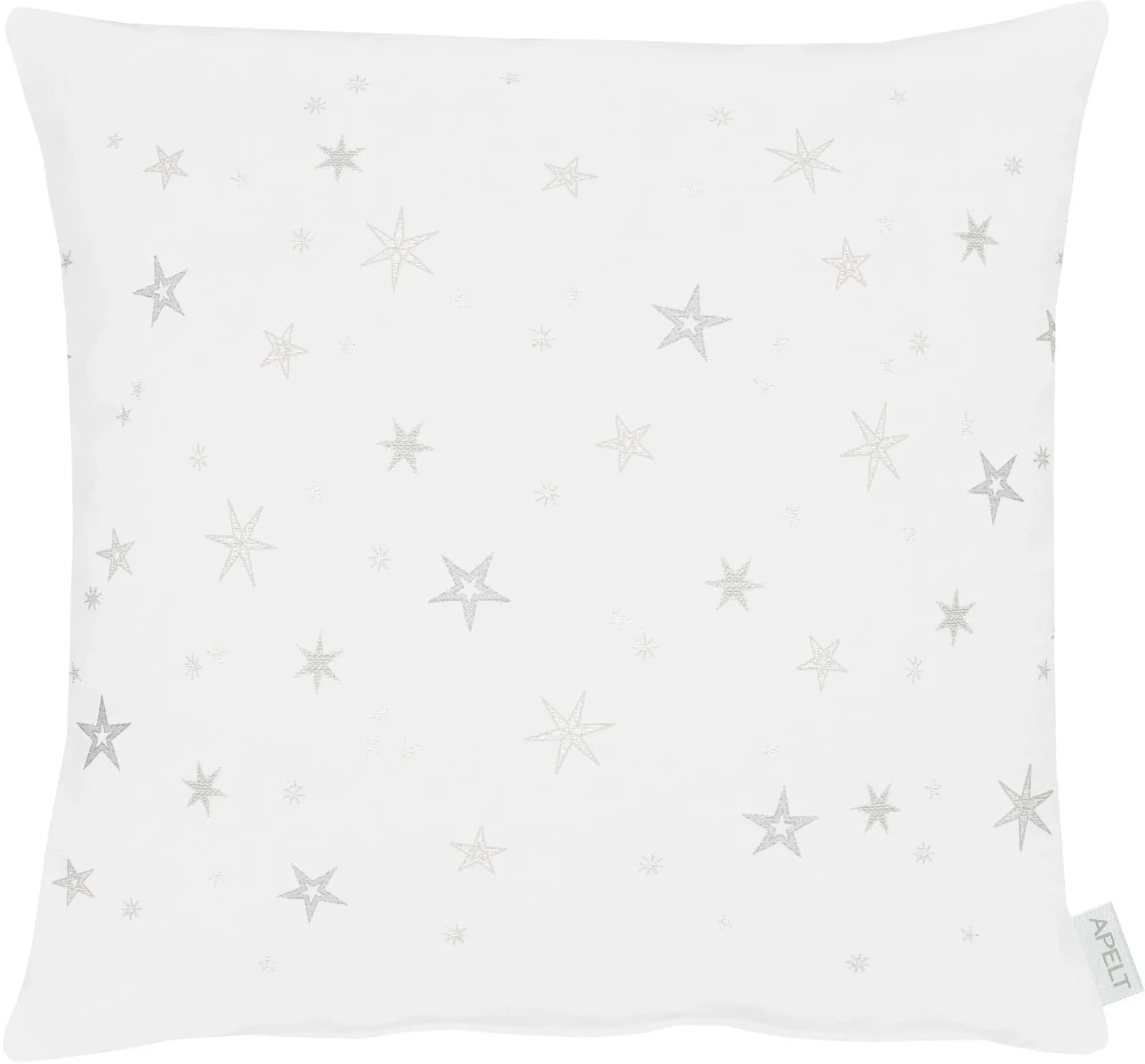 Dekokissen APELT 9600 Silber/Weiß Sterne Polyester Viskose