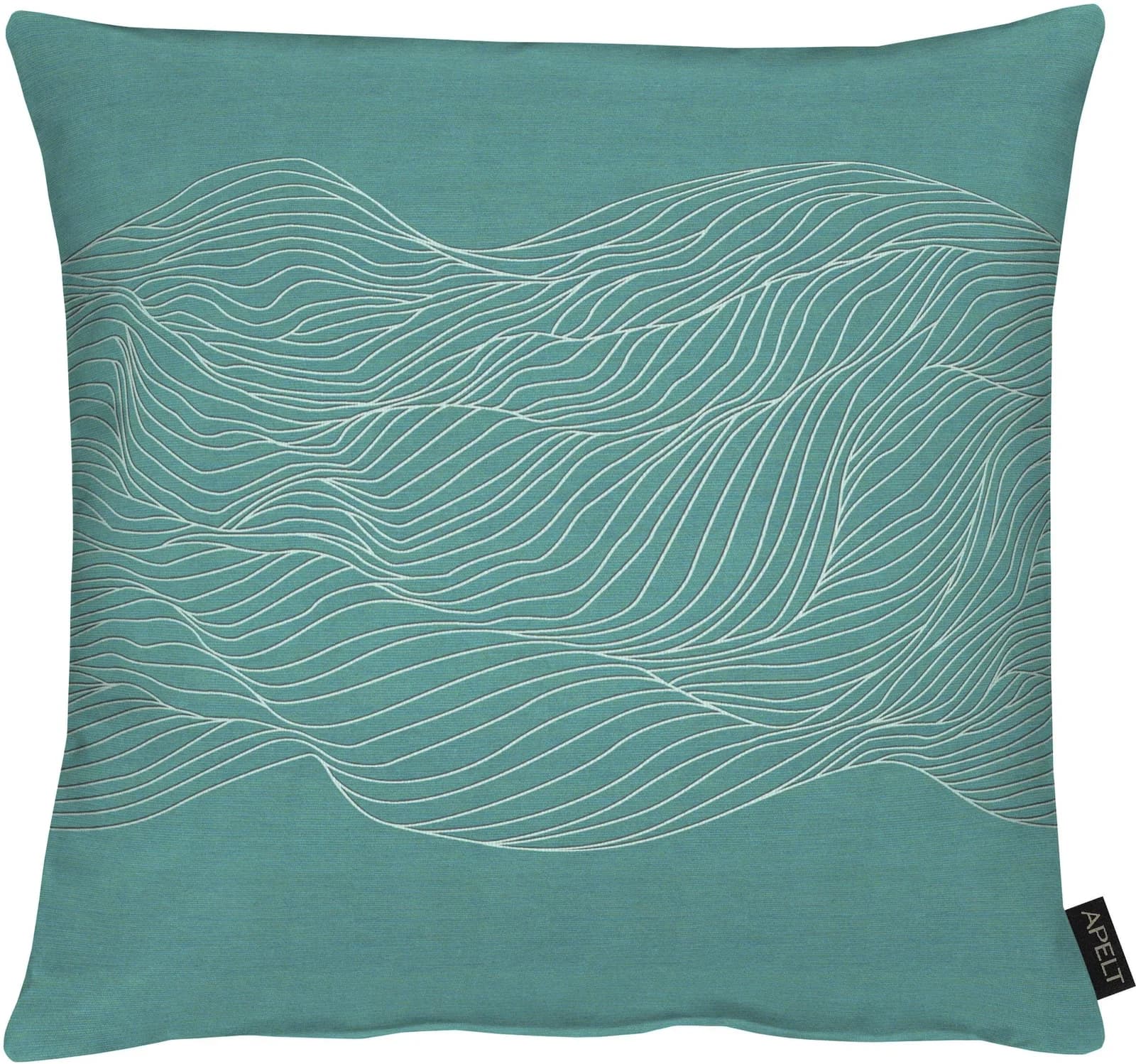 Apelt Dekokissen 49x49 cm Petrol Gemustert Jacquard