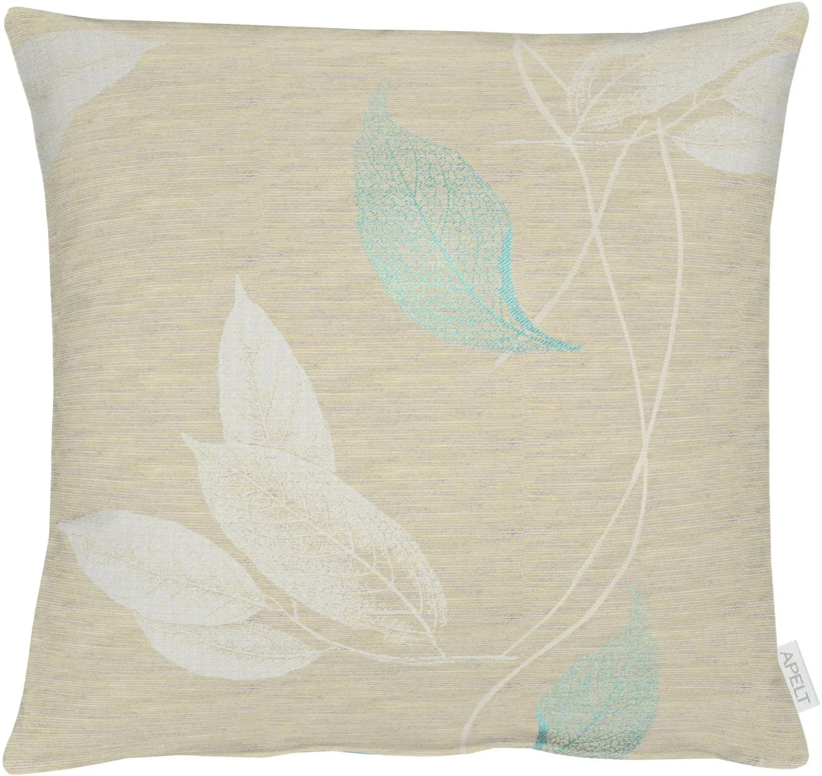 Dekokissen APELT Valerie Taupe Türkis Jacquard