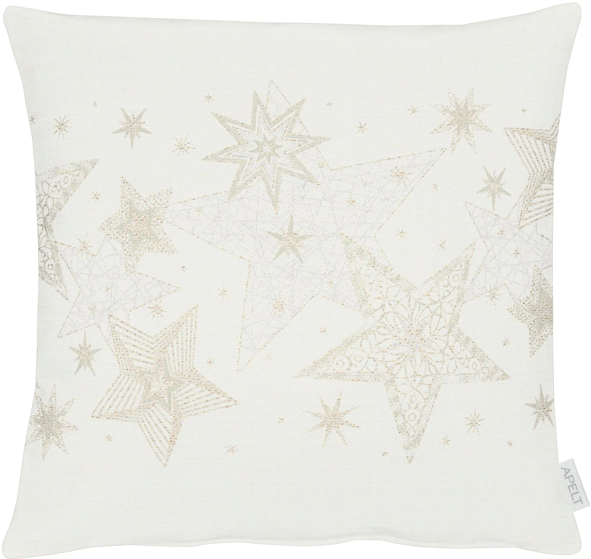 Apelt Dekokissen 48x48 cm Gold Beige Jacquard Stern