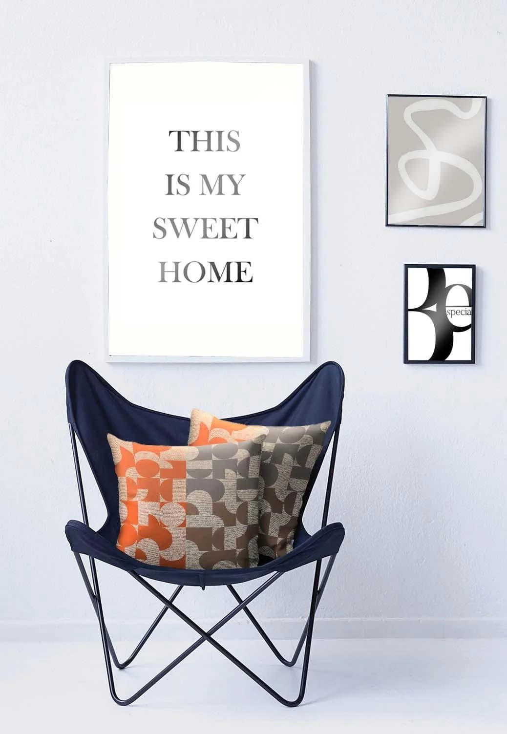 Dekokissen APELT Remy Jacquard Beige Orange 48x48x5 cm