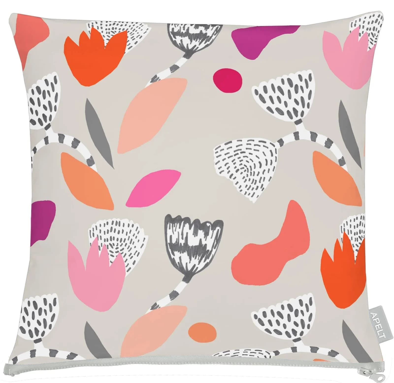 APELT Kissenhülle 40x40cm Bunt Grau Orange Rosa Outdoor