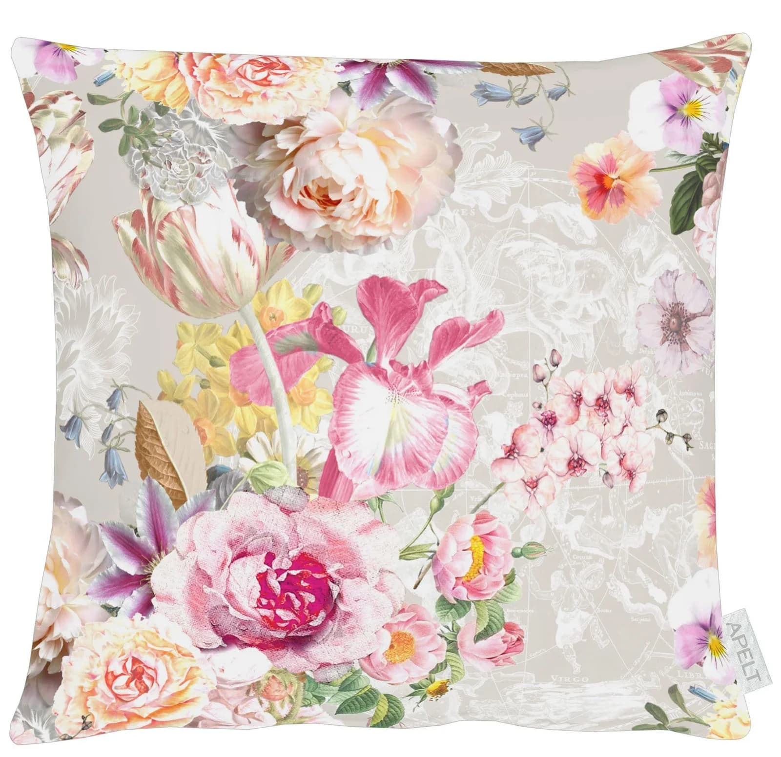 Kissenhülle APELT 5451 Altrosa-Grau 40x40 cm Polyester-Baumwolle