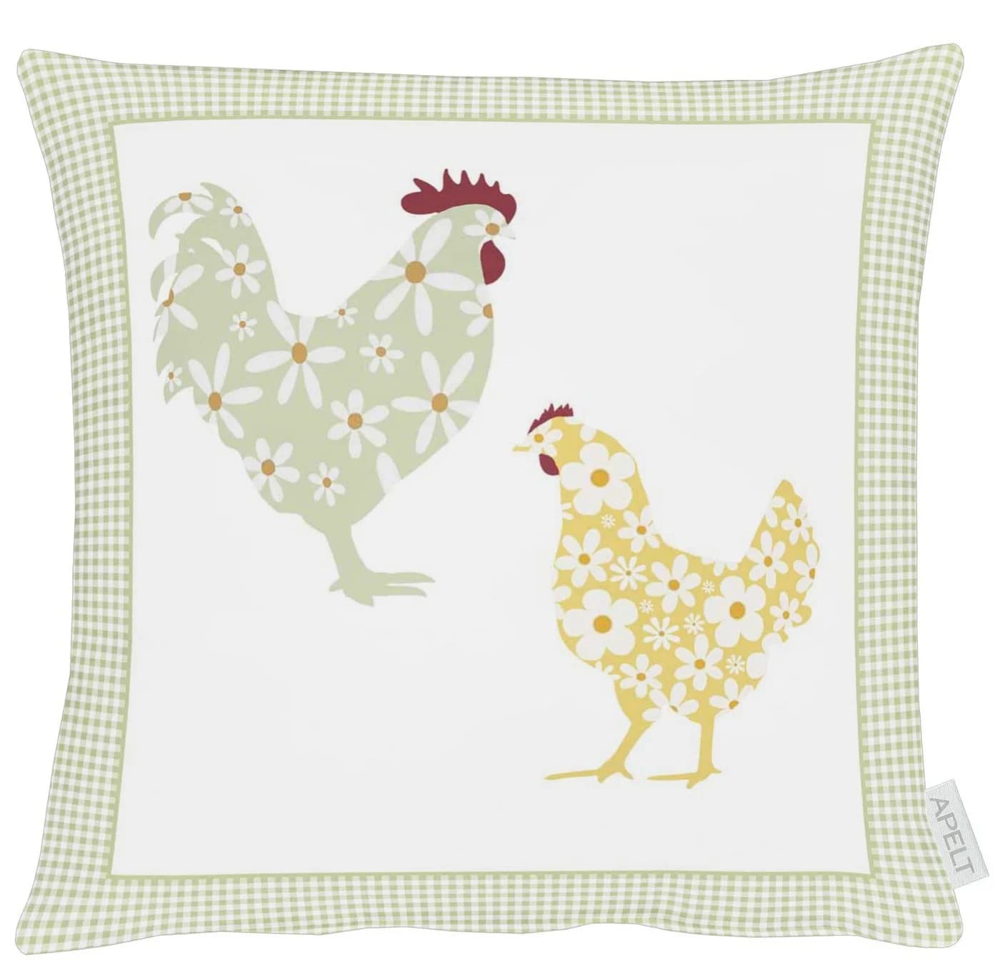 Kissenhülle APELT 6711 Grün/Weiß/Bunt Polyester 40x40 cm - Bild 2
