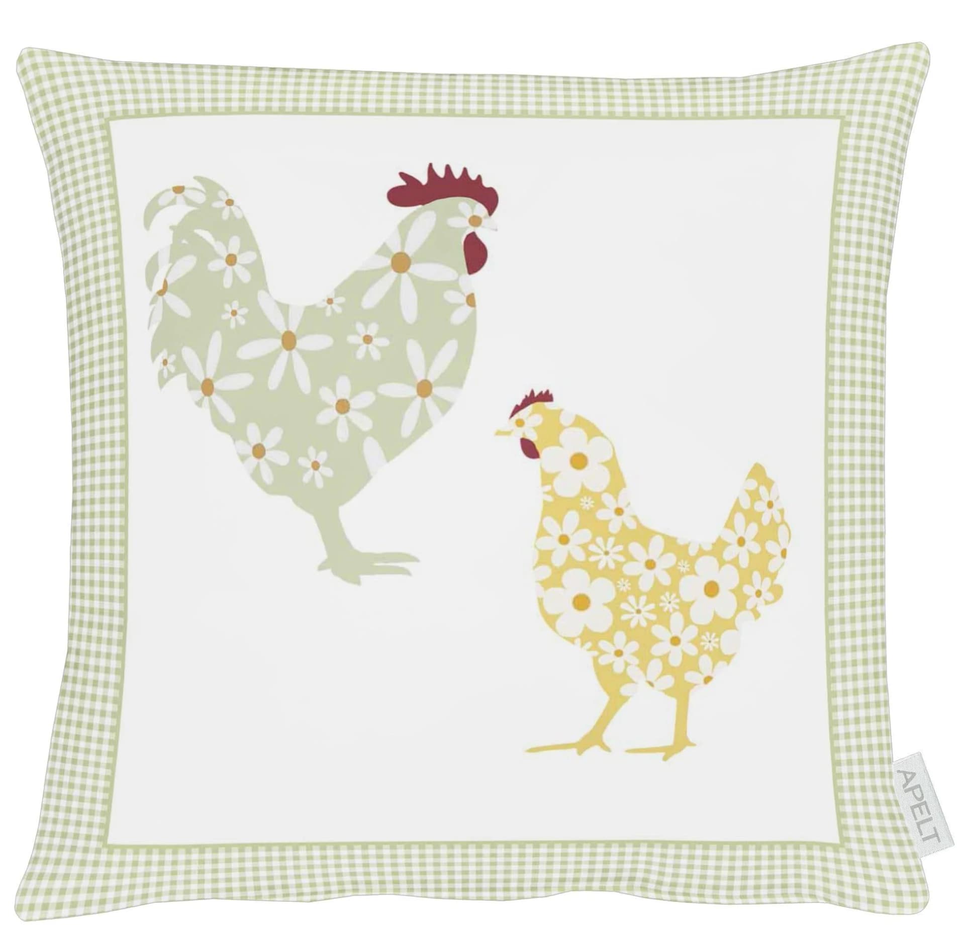 Kissenhülle APELT 6711 Grün/Weiß/Bunt Polyester 40x40 cm - Bild 4