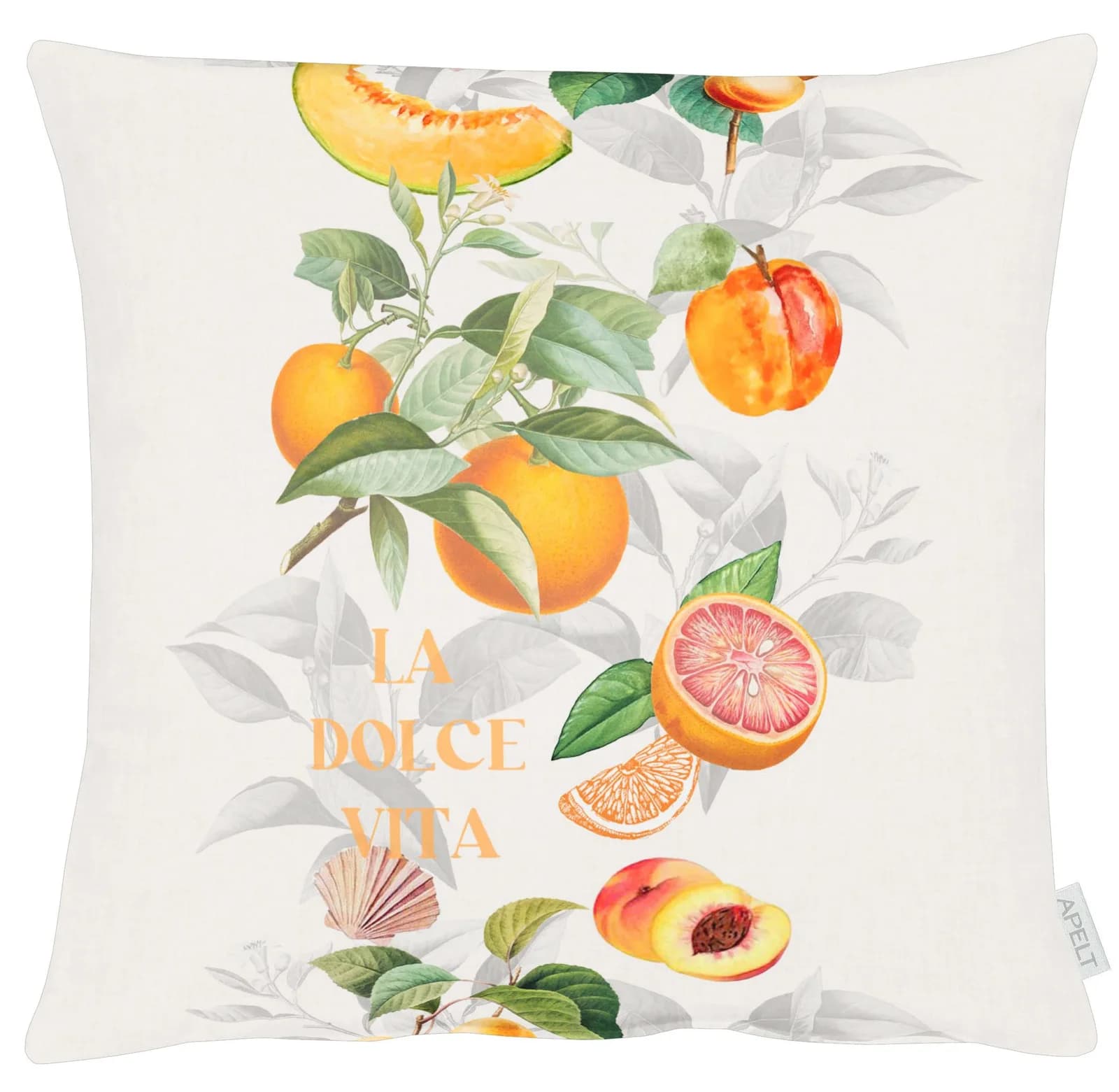 Apelt Kissenhülle 49x49cm Orange Baumwolle Sommerdesign