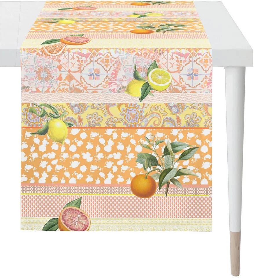 Apelt Tischläufer Orange Sommerdesign Baumwolle Polyester - Bild 2