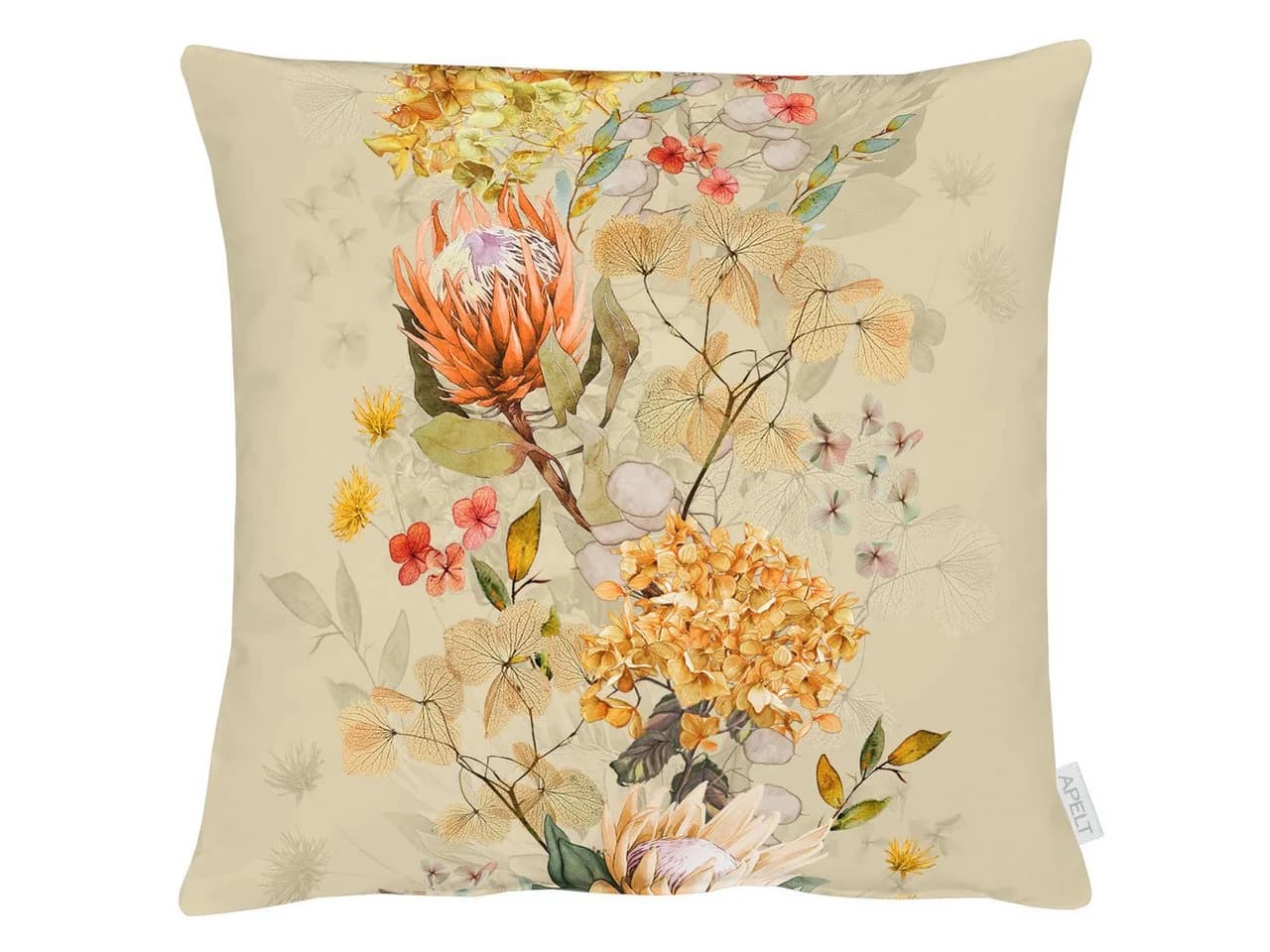 Apelt Kissenhülle 3402 Herbstblüten Beige/Orange Polyester Baumwolle - Bild 2