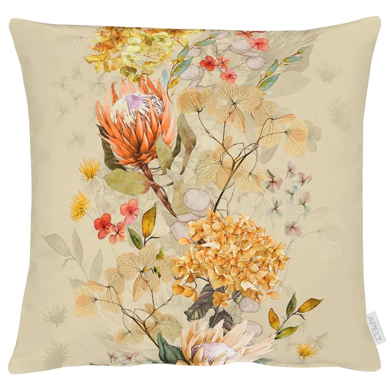 Apelt Kissenhülle 3402 Herbstblüten Beige/Orange Polyester Baumwolle - Bild 3