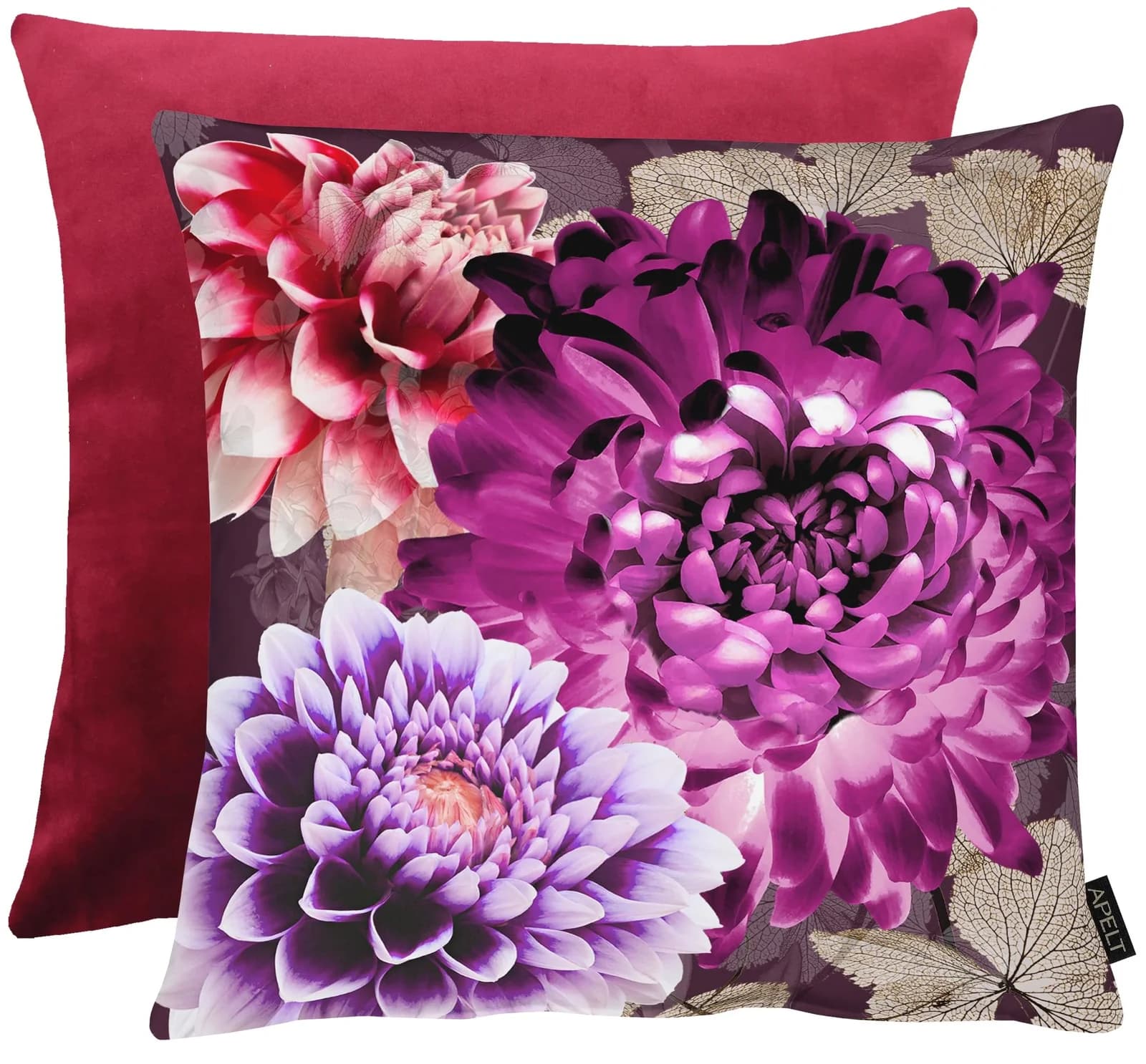 Dekokissen APELT Dahlia Rosa Geblümt Polyester