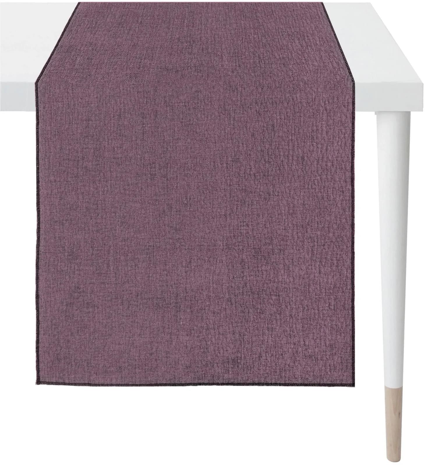 Tischläufer APELT Stone Mauve 140x46cm Leinenlook