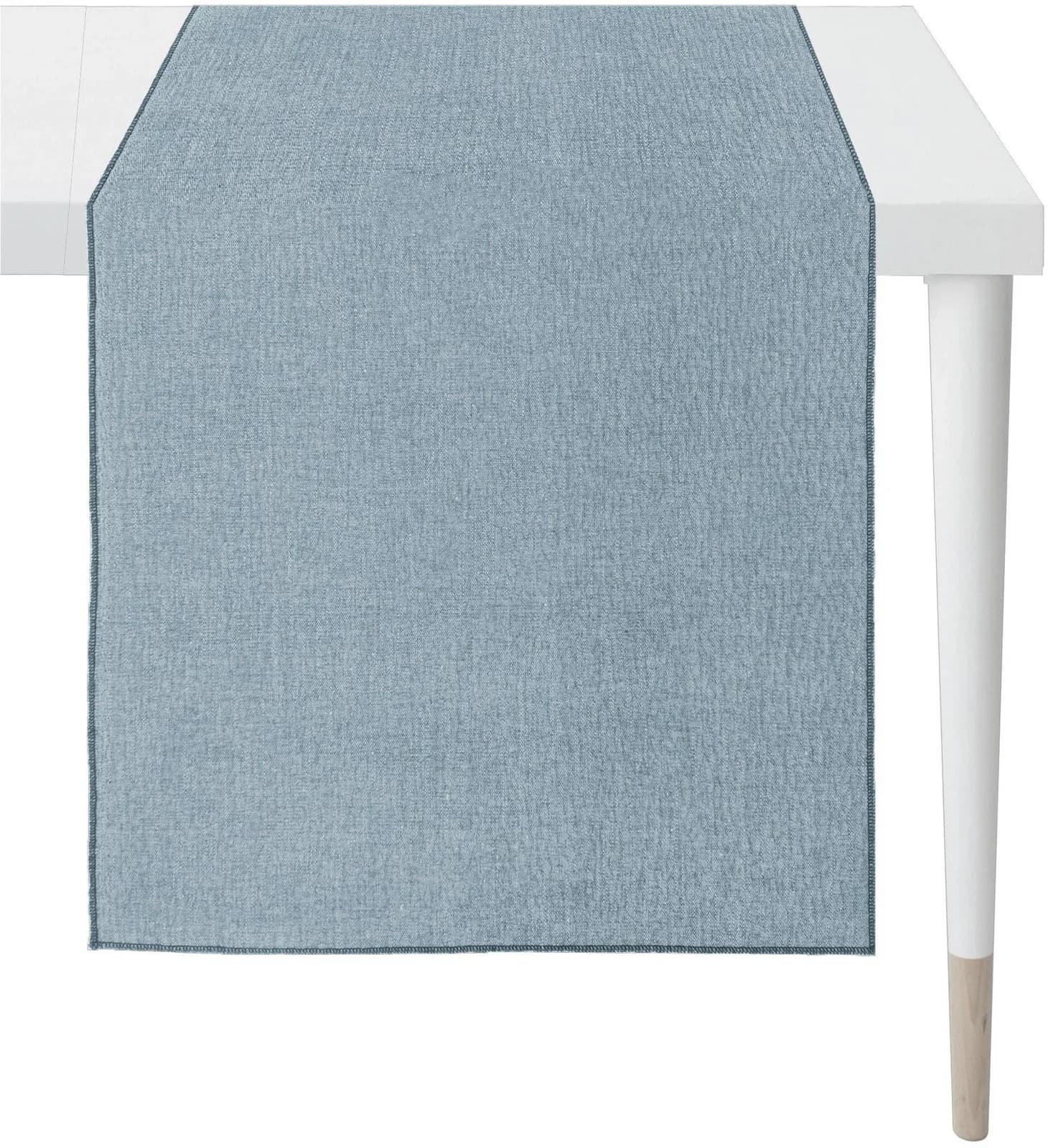 Tischläufer APELT Stone Denim 95% Polyester 5% Leinen