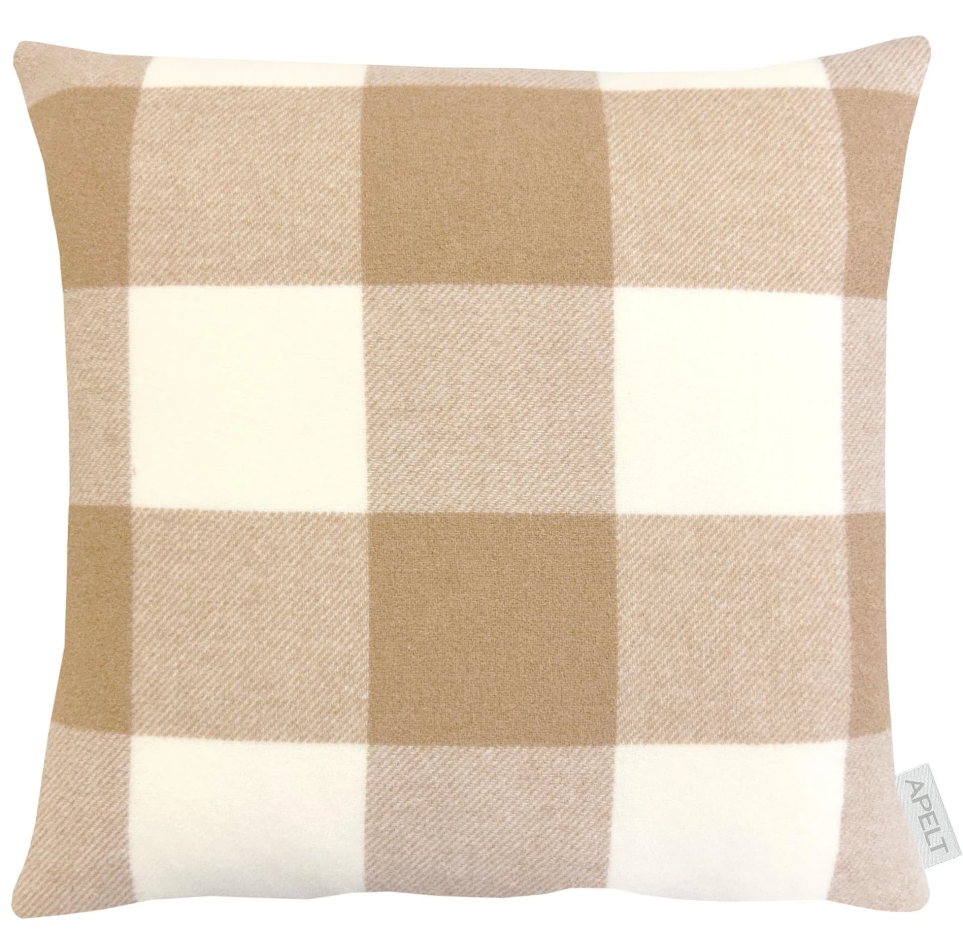 APELT Dekokissen Alpine Kariert Beige Inkl. Füllung