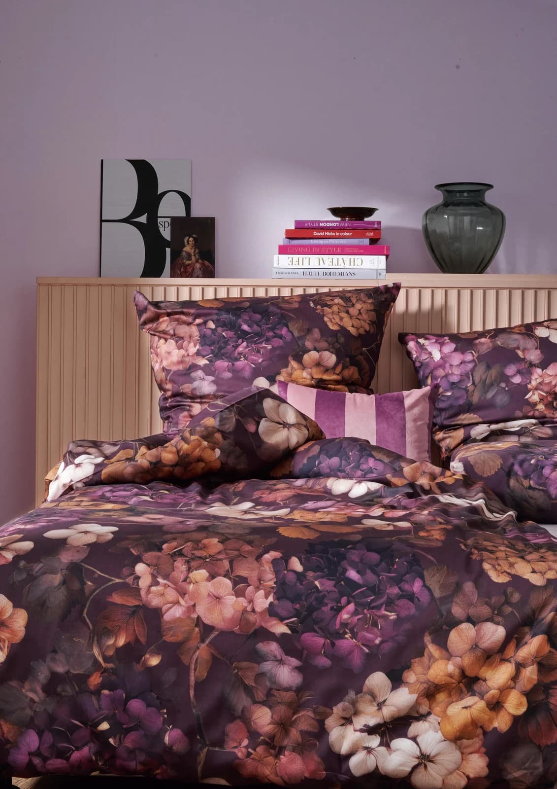 Apelt Bettwäsche-Set Lutetia Satin Floral Mauve/Beer