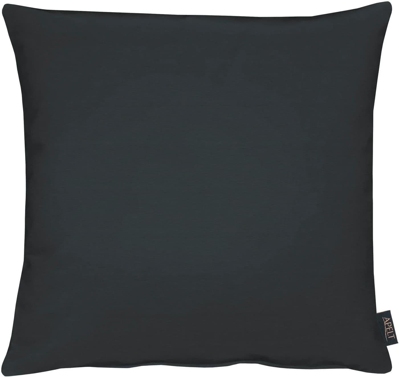 APELT Kissenhülle 40x40 cm Schwarz Uni Polyester Baumwolle - Bild 2