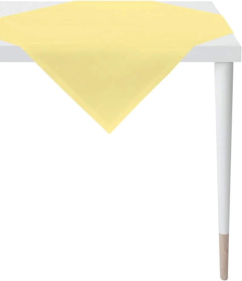 Apelt Mitteldecke 4362 Rips UNI Gelb 100x100 cm - Bild 2