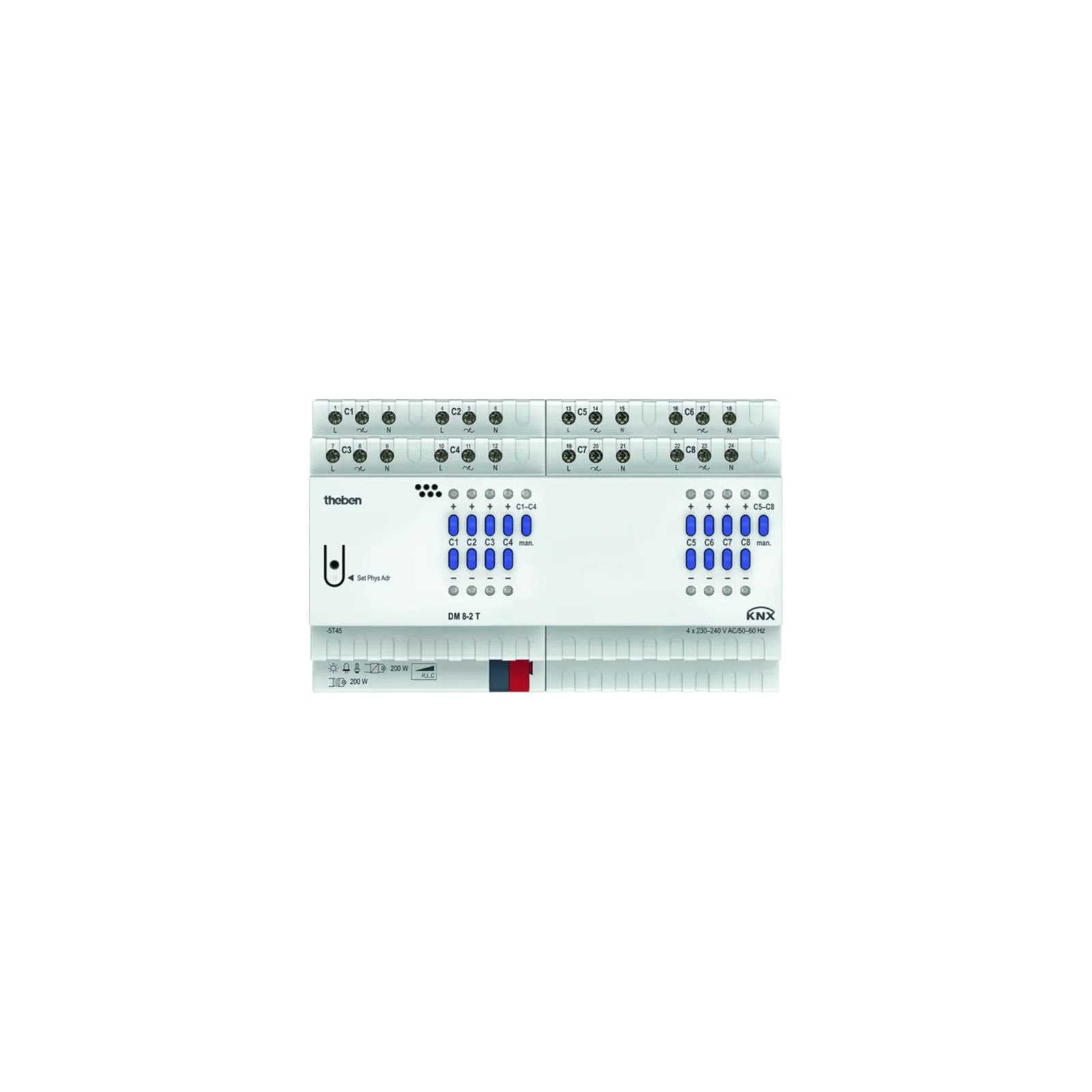 Theben Dimmaktor 8-fach DM 8-2 T KNX