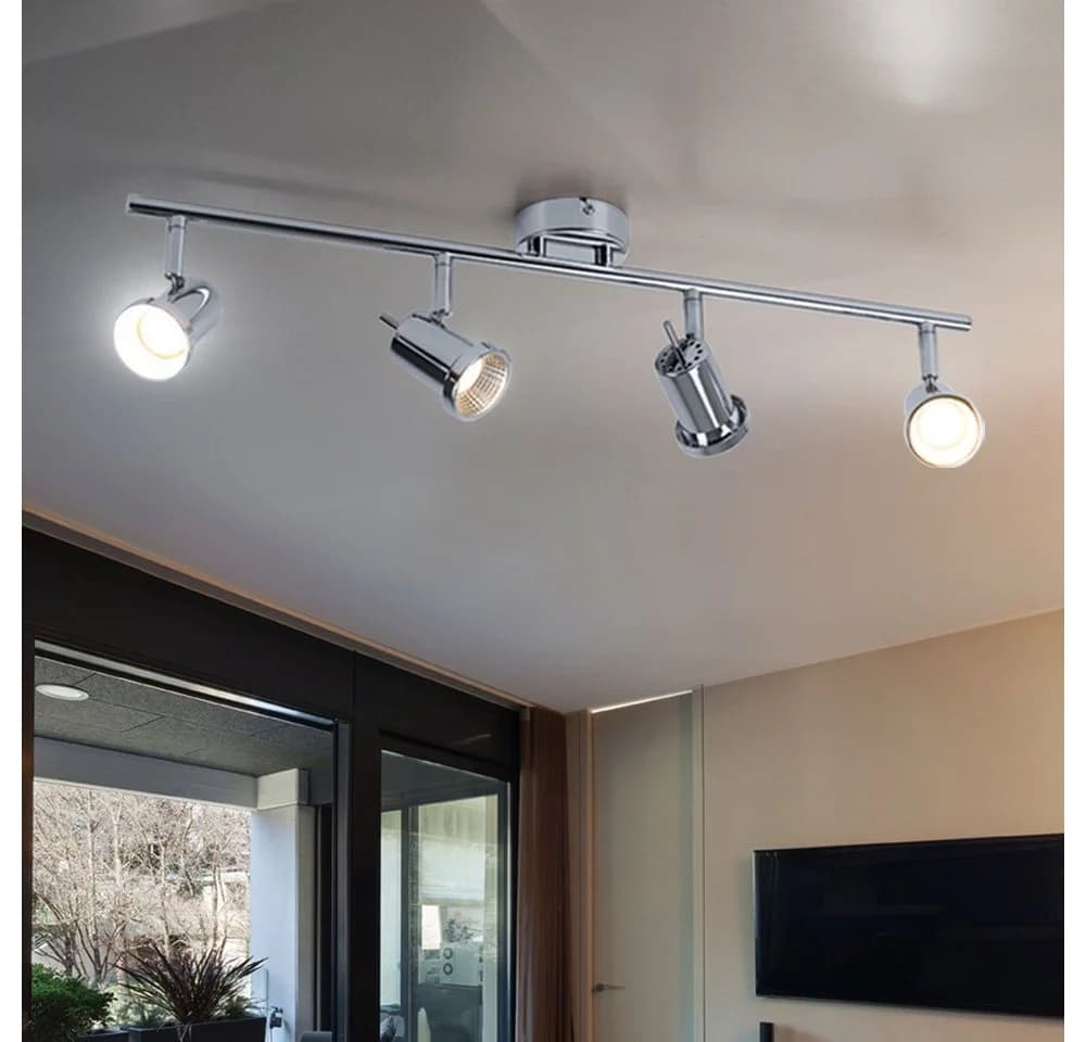 WOFI LED Deckenleuchte 4x 5W Warmweiß Chrom - Bild 4
