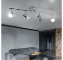 WOFI LED Deckenleuchte 4x 5W Warmweiß Chrom Bild 5