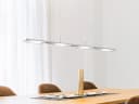 WOFI LED Pendelleuchte Silber matt 4-flammig 87cm Breite Bild 1