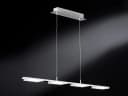 WOFI LED Pendelleuchte Silber matt 4-flammig 87cm Breite Bild 3
