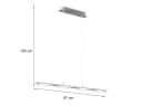 WOFI LED Pendelleuchte Silber matt 4-flammig 87cm Breite Bild 4
