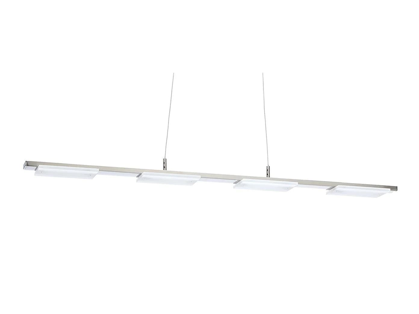 WOFI LED Pendelleuchte Silber matt 4-flammig 87cm Breite - Bild 5