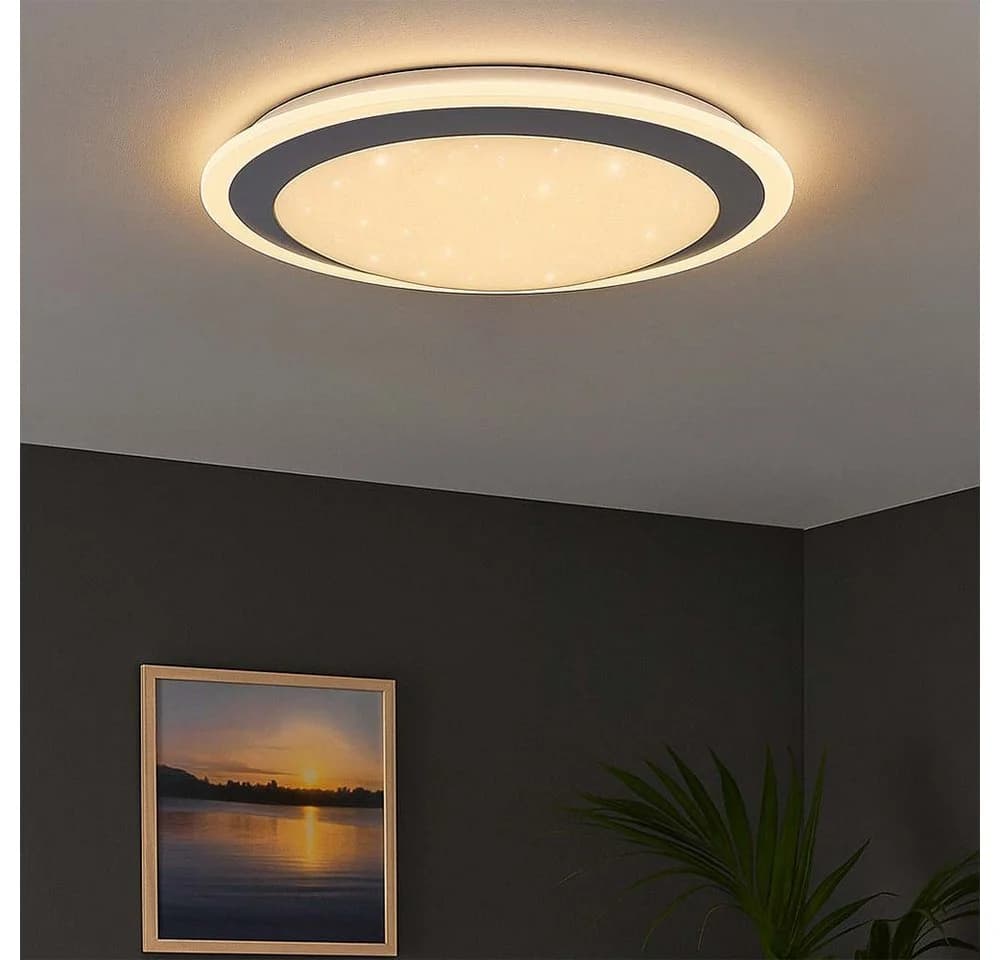 WOFI LED Deckenleuchte Sternenhimmel Warmweiß Acryl Metall - Bild 3