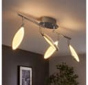 WOFI LED Deckenleuchte Chrom Weiß mit drehbarem Spot Bild 2