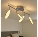 WOFI LED Deckenleuchte Chrom Weiß mit drehbarem Spot Bild 5