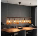 WOFI LED-Hängeleuchte Braun Kristall Pendelleuchte 5x E14 Bild 3