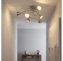 WOFI LED Deckenleuchte 6-flammig Warmweiß Metall Silber Bild 4