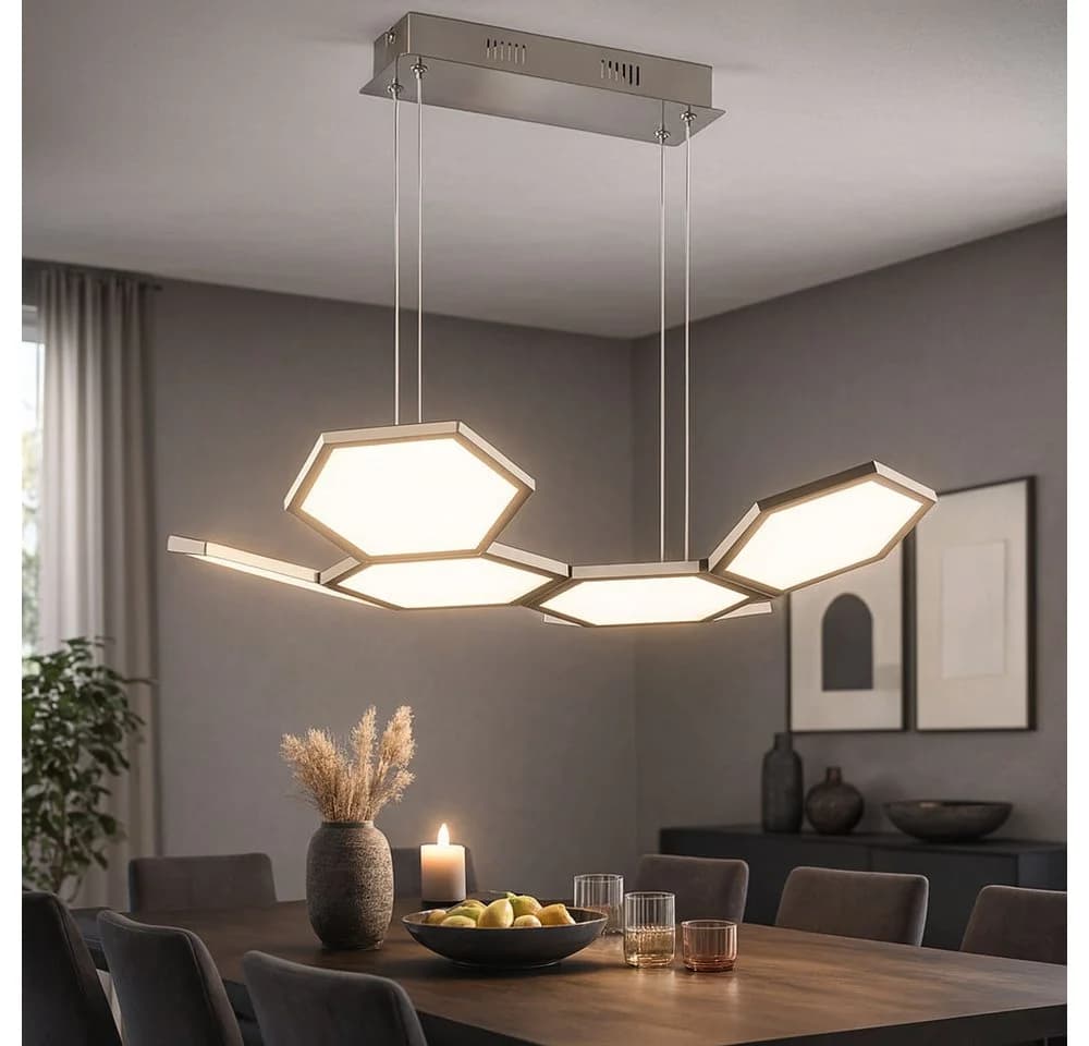 WOFI LED-Hängeleuchte Pendelleuchte Warmweiß Dimmbar - Bild 2